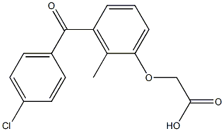 2-[3-(p-Chlorobenzoyl)-2-methylphenoxy]acetic acid Struktur