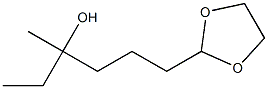 2-(4-Hydroxy-4-methylhexyl)-1,3-dioxolane Struktur