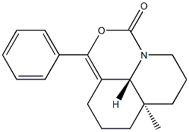 (9aR,9bR)-2,3,6,7,8,9,9a,9b-Octahydro-6-oxo-9a-methyl-4-phenyl-6a-aza-5-oxa-1H-phenalene Struktur