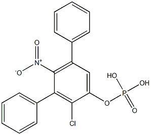 Phosphoric acid diphenyl(2-chloro-4-nitrophenyl) ester Struktur