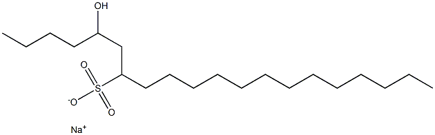 5-Hydroxyicosane-7-sulfonic acid sodium salt Struktur