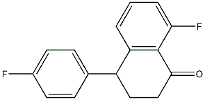 3,4-Dihydro-8-fluoro-4-(4-fluorophenyl)naphthalen-1(2H)-one Struktur