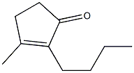 2-Butyl-3-methyl-2-cyclopentene-1-one Struktur