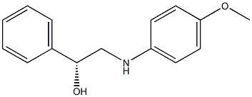 (1R)-1-Phenyl-2-[(4-methoxyphenyl)amino]ethan-1-ol Struktur