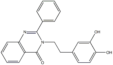 3-(3,4-Dihydroxyphenethyl)-2-phenylquinazolin-4(3H)-one Struktur