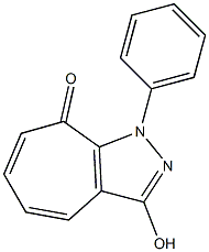 1-Phenyl-3-hydroxycycloheptapyrazol-8(1H)-one Struktur