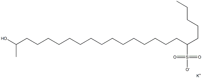 22-Hydroxytricosane-6-sulfonic acid potassium salt Struktur