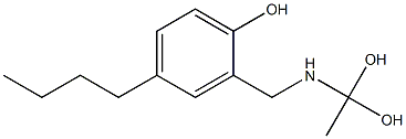 2-[(1,1-Dihydroxyethyl)aminomethyl]-4-butylphenol Struktur