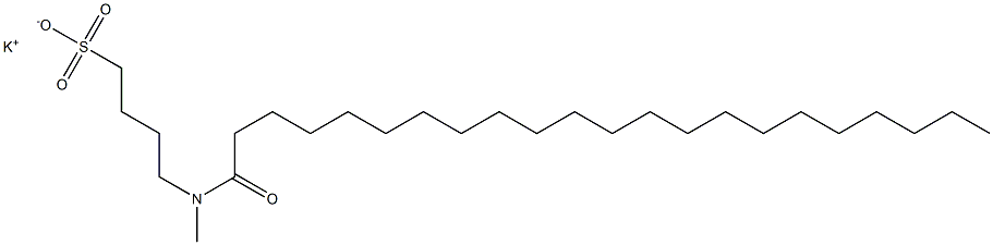 4-[N-(1-Oxodocosyl)-N-methylamino]-1-butanesulfonic acid potassium salt Struktur