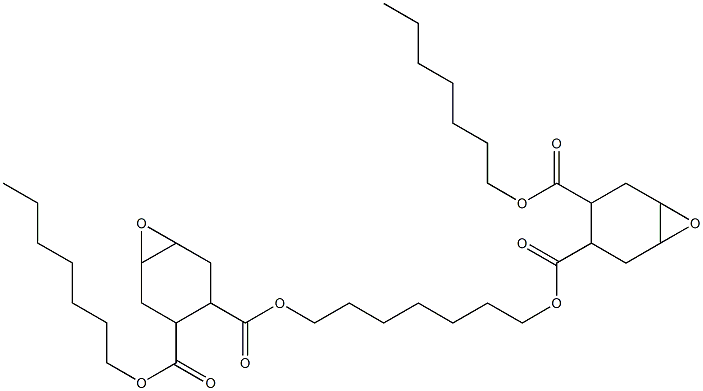 Bis[2-(heptyloxycarbonyl)-4,5-epoxy-1-cyclohexanecarboxylic acid]1,7-heptanediyl ester Struktur