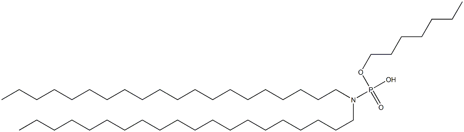 N,N-Diicosylamidophosphoric acid hydrogen heptyl ester Struktur