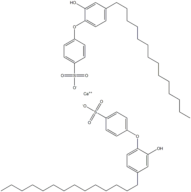 Bis(2'-hydroxy-4'-tetradecyl[oxybisbenzene]-4-sulfonic acid)calcium salt Struktur