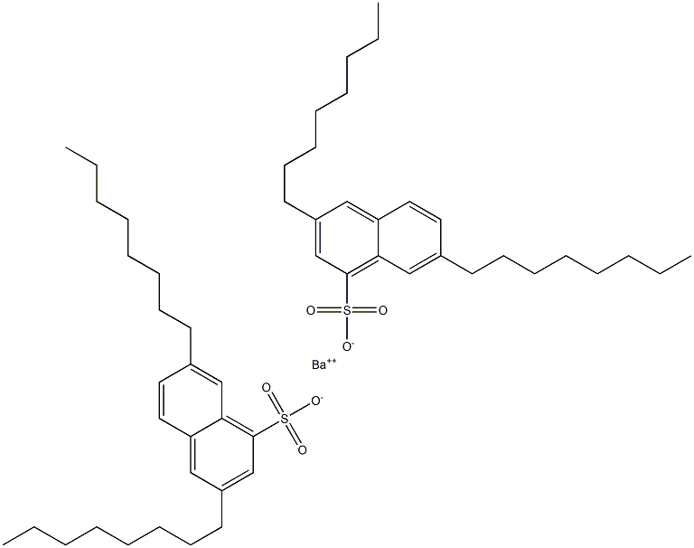 Bis(3,7-dioctyl-1-naphthalenesulfonic acid)barium salt Struktur