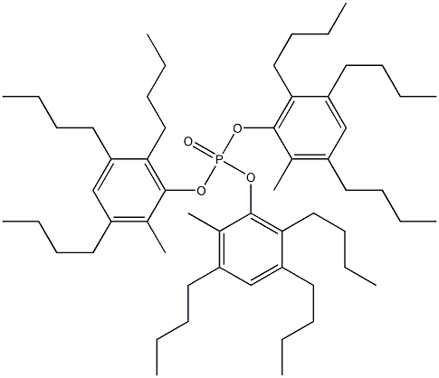 Phosphoric acid tris(2-methyl-3,5,6-tributylphenyl) ester Struktur