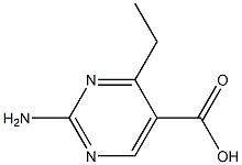 2-Amino-4-ethylpyrimidine-5-carboxylic acid Struktur