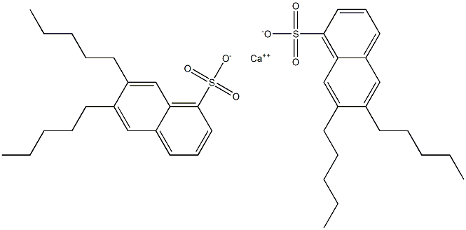 Bis(6,7-dipentyl-1-naphthalenesulfonic acid)calcium salt Struktur