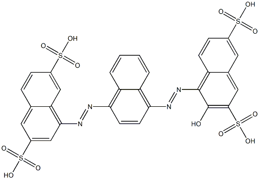 4-[4-(2-Hydroxy-3,6-disulfo-1-naphthalenylazo)-1-naphthalenylazo]-2,6-naphthalenedisulfonic acid Struktur