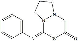 1-[(Phenyl)imino]-7,8-dihydro-6H-pyrazolo[1,2-c][1,3,4]thiadiazin-3(4H)-one Struktur