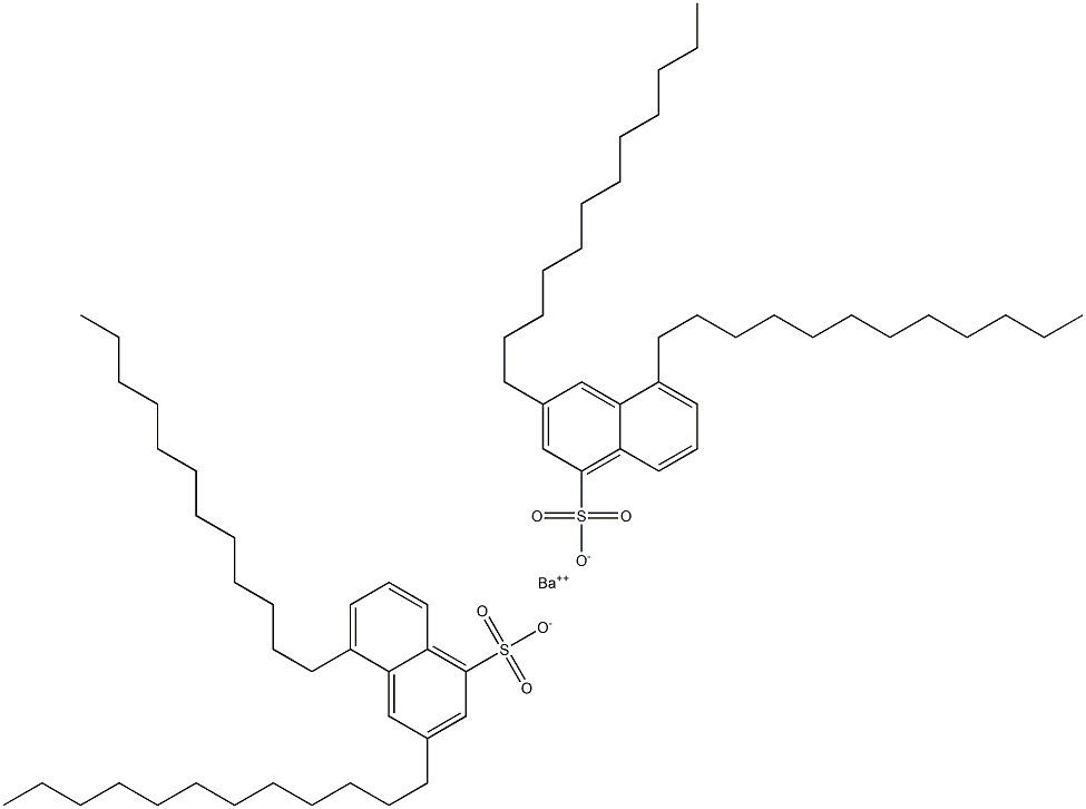 Bis(3,5-didodecyl-1-naphthalenesulfonic acid)barium salt Struktur