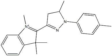 2-[[4,5-Dihydro-5-methyl-1-(4-methylphenyl)-1H-pyrazol]-3-yl]-1,3,3-trimethyl-3H-indolium Struktur