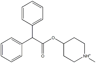 4-(Diphenylacetoxy)-1-methylpiperidinium Struktur