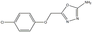 2-Amino-5-(p-chlorophenoxymethyl)-1,3,4-oxadiazole Struktur