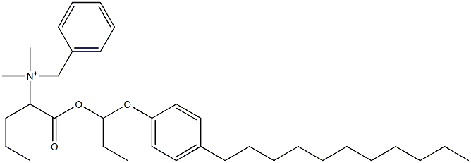 N,N-Dimethyl-N-benzyl-N-[1-[[1-(4-undecylphenyloxy)propyl]oxycarbonyl]butyl]aminium Struktur