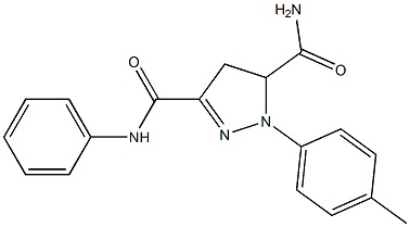 N-Phenyl-4,5-dihydro-1-(4-methylphenyl)-1H-pyrazole-3,5-dicarboxamide Struktur