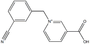 1-(3-Cyanobenzyl)-3-carboxypyridinium Struktur