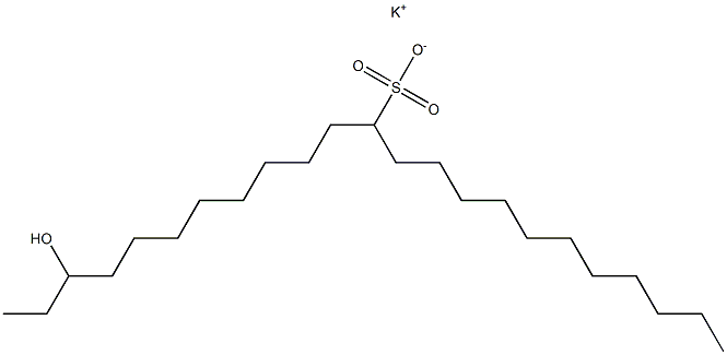 3-Hydroxytricosane-12-sulfonic acid potassium salt Struktur