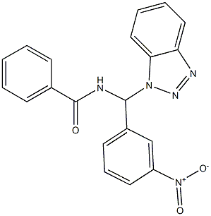 N-[(3-Nitrophenyl)(1H-benzotriazol-1-yl)methyl]benzamide Struktur