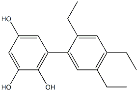 6-(2,4,5-Triethylphenyl)benzene-1,2,4-triol Struktur