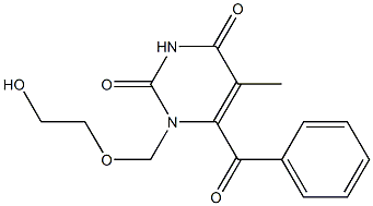 1-(2-Hydroxyethoxymethyl)-6-benzoylthymine Struktur