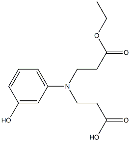 3,3'-(m-Hydroxyphenylimino)bis(propionic acid ethyl) ester Struktur