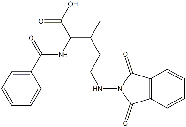 2-(Benzoylamino)-5-[(1,3-dioxo-2H-isoindol-2-yl)amino]-3-methylvaleric acid Struktur