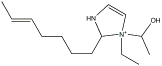 1-Ethyl-2-(5-heptenyl)-1-(1-hydroxyethyl)-4-imidazoline-1-ium Struktur