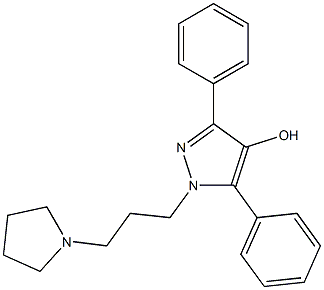 1-[3-(1-Pyrrolidinyl)propyl]-3,5-diphenyl-1H-pyrazol-4-ol Struktur