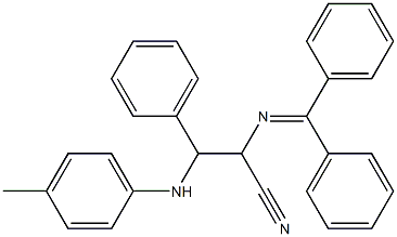 3-[(4-Methylphenyl)amino]-3-phenyl-2-[(diphenylmethylene)amino]propanenitrile Struktur