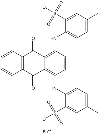 1,4-Bis(4-methyl-2-sulfophenylamino)anthraquinone barium salt Struktur