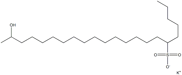 21-Hydroxydocosane-6-sulfonic acid potassium salt Struktur