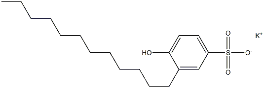 4-Hydroxy-3-dodecylbenzenesulfonic acid potassium salt Struktur