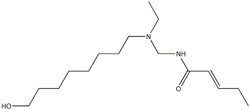 N-[[N-Ethyl-N-(8-hydroxyoctyl)amino]methyl]-2-pentenamide Struktur