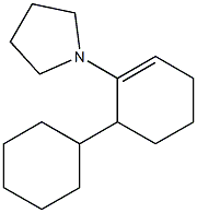 1-(6-Cyclohexyl-1-cyclohexenyl)pyrrolidine Struktur