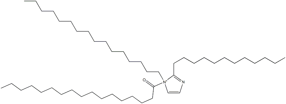 2-Dodecyl-1-hexadecyl-1-heptadecanoyl-1H-imidazol-1-ium Struktur