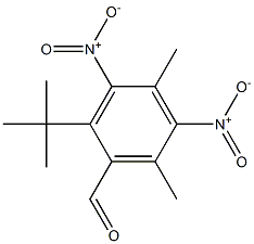 2-tert-Butyl-4,6-dimethyl-3,5-dinitrobenzenecarbaldehyde Struktur