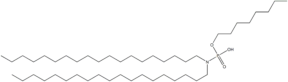 N,N-Dinonadecylamidophosphoric acid hydrogen octyl ester Struktur