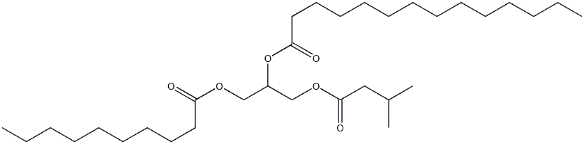 1-O-Isovaleryl-2-O-myristoyl-3-O-decanoyl-L-glycerol Struktur