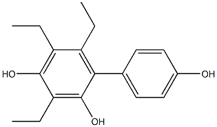 3,5,6-Triethyl-1,1'-biphenyl-2,4,4'-triol Struktur