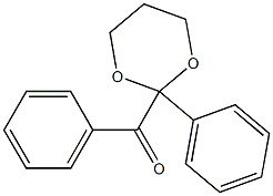 2-Phenyl-2-benzoyl-1,3-dioxane Struktur