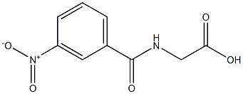 N-(3-Nitrobenzoyl)glycine Struktur